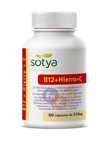 Vit B12 + Hierro + Vit C 60Cap. de Sotya