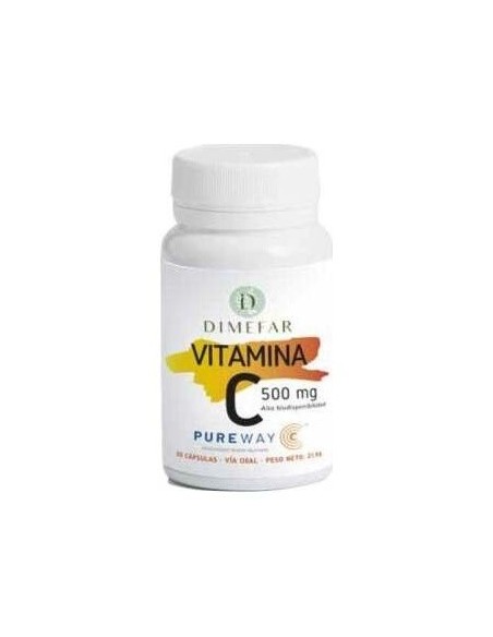 Vitamina C 500Mg. Pureway-C 30Cap.Veg. de Dimefar