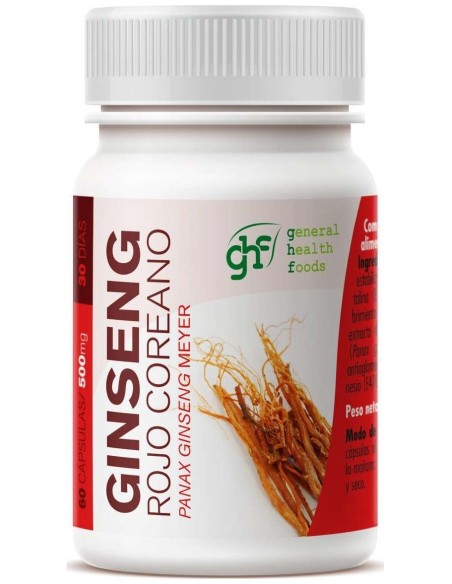 Ginseng Rojo Coreano 500Mg. 60Cap. de Ghf