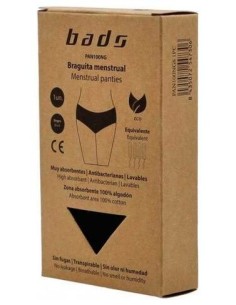 Braguita Menstrual Negra Sin Costura Talla 2Xl. de Bads 2