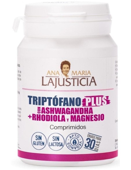 Triptofano Plus Con Ashwagandha+Rhodiola+Mg 60Comp de Ana Maria Lajusticia