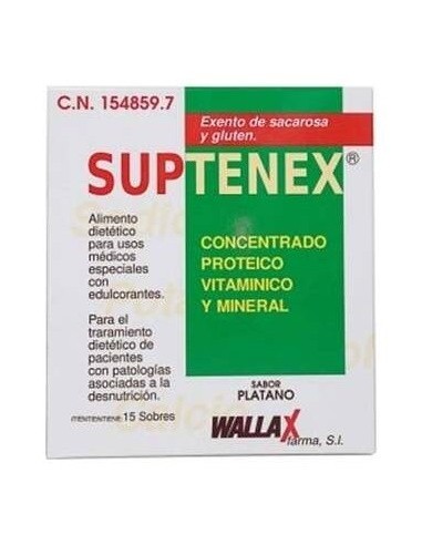 Suptenex Platano 15 Sobres de Wallax Farma