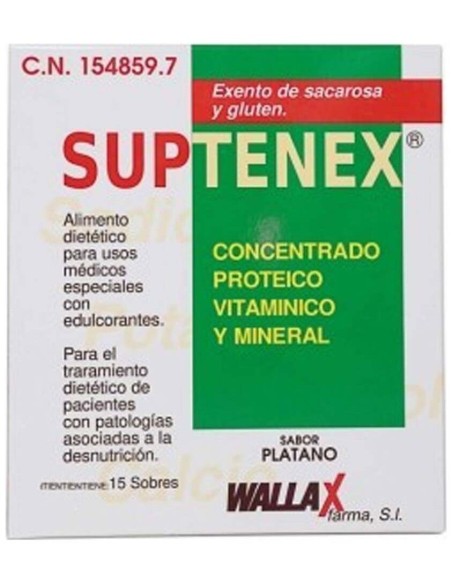 Suptenex Platano 15 Sobres de Wallax Farma