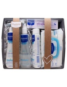 Canastilla Gris Leche Corp+Colonia+Gel+Crema+Toall de Mustela 2