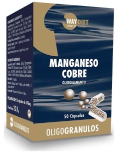Manganeso-Cobre Oligogranulos 50Caps. de Waydiet Natural Products 2
