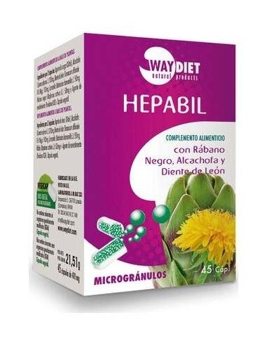 Phytocomplex Hepabil 45Caps. de Waydiet Natural Products
