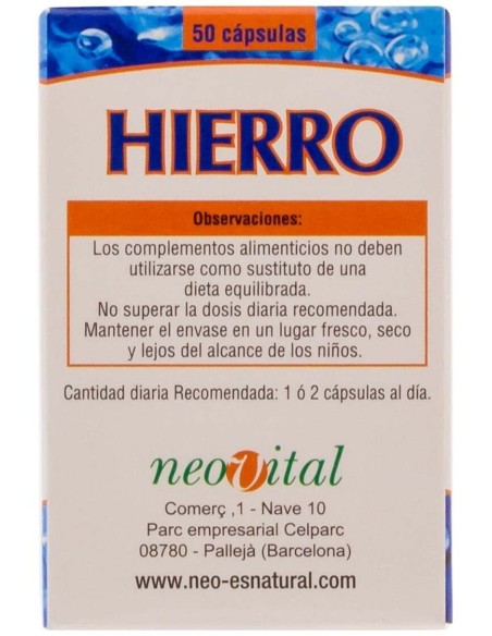 Hierro Microgranulos Neo 50Cap. de Neo