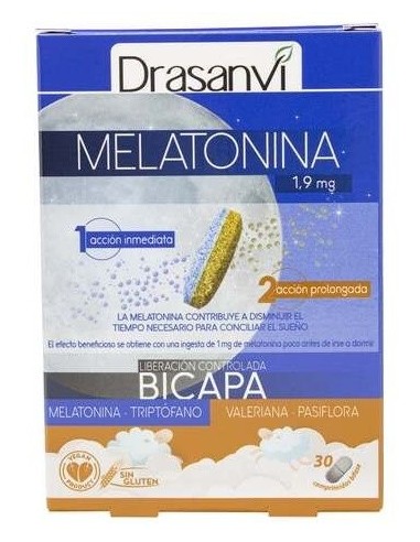 Melatonina Bicapa Retard 30 Comprimidos Drasanvi