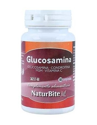 Glucosamina, Condroitina, MSM y Vit C, 60 comp. de NaturBite