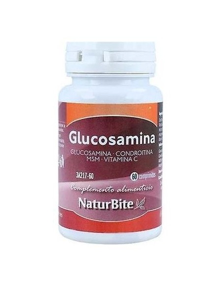 Glucosamina, Condroitina, MSM y Vit C, 60 comp. de NaturBite