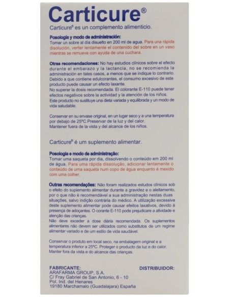 Carticure Solucion Oral 30Sbrs. de Arafarma
