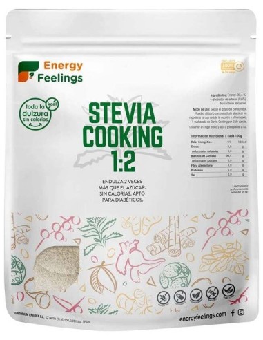 Estevia Cooking 1:2 1Kg. Vegan Sg de Energy Feelings