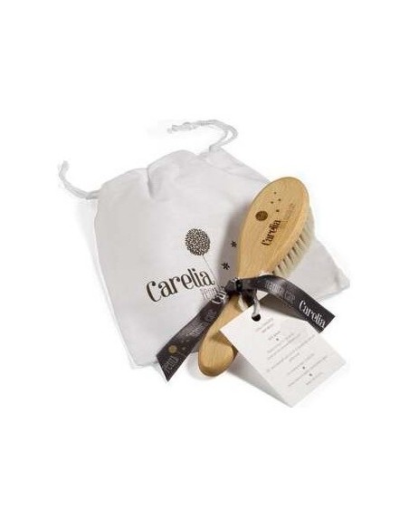 Carelia Cepillo Natural Bebe + Bolsita Algodón de Carelia