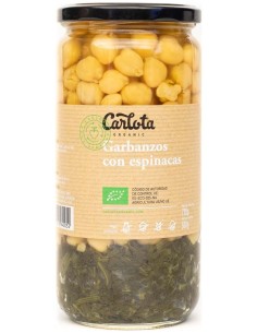 Garbanzos Con Espinacas 720Gr. Eco  Sg de Carlota Organic 2