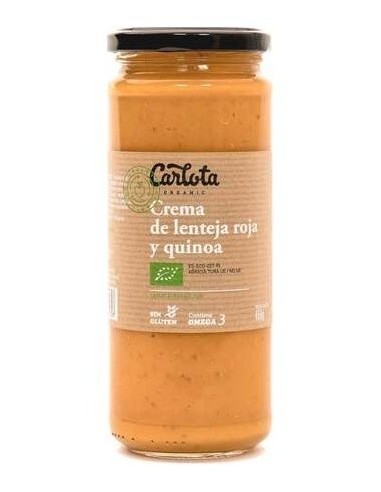 Crema De Lenteja Roja Y Quinoa 450Gr. Eco Sg Vegan de Carlota Organic