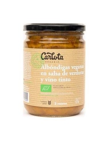 Albondigas En Salsa De Tomate Y Vino Tinto 425G de Carlota Organic