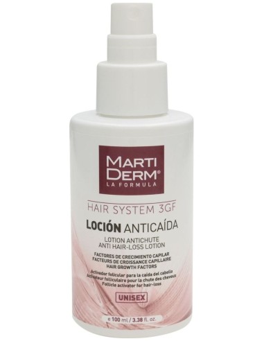 Hair System 3Gf Locion Anticaida Unisex 100Ml de Martiderm