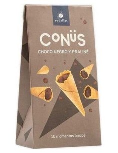 Conus Chocolate Negro Y Praline 10Udsx70Gr. Bio de Rodellas 2