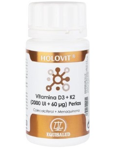 Holovit Vitamina D3 2.000 Ui + K2 60 µg 50 Perlas de Equisalud 2