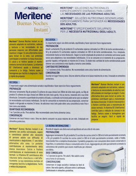 Meritene Buenas Noches Instant Cereales 500Gr. de Meritene