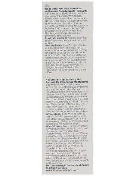 Neostrata Resurface Alta Potencia Gel Facial 30Ml. de Neostrata