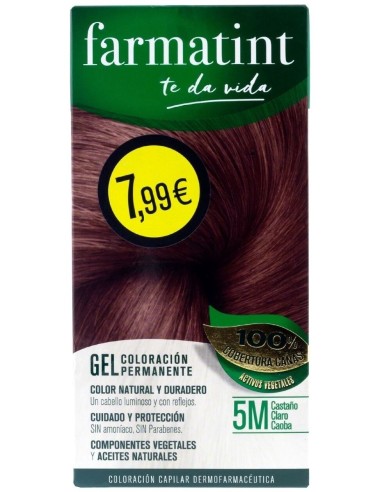 Farmatint Gel 5M Castaño Claro Caoba 135Ml. de Farmatint
