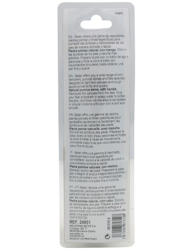 Piedra Pomez Con Mango 24951 de Beter