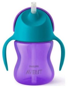 Vaso Pajita Y Asas Morado 210Ml +6Meses Scf796/02 de Avent 2