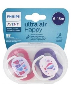 Chupete Ultra Air 6-18Meses Niña 2Ud Scf080/04 de Avent 2