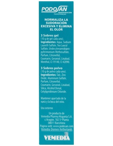 Excilor Podosan Antiolor 6Sbrs. de Excilor