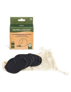 Discos Desmaquillantes Bambu Algodon Negro 6Uds. de Bamboovement 2