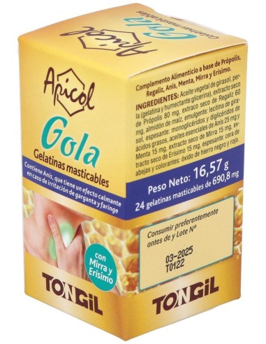 Pack 3X2 Apicol (Aligel) Gola Plus 24Perlas de Tongil