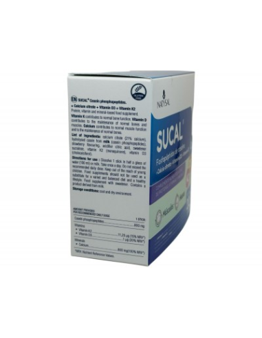 Sucal Natysal 20 Sticks | Fosfopéptidos, Calcio y Vitaminas