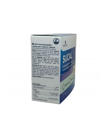 Sucal Natysal 20 Sticks | Fosfopéptidos, Calcio y Vitaminas