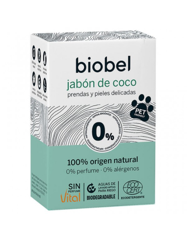 Sabonete em barra de coco para roupas delicadas Eco 240Gr da Biobel