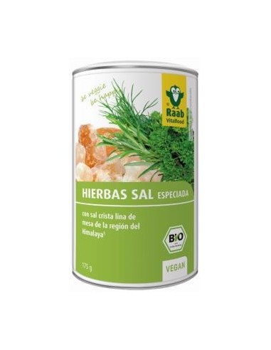 Sal Himalaya hierbas bio, salero 175gr de Raab Vitalfood