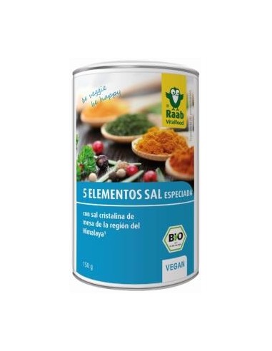 Sal Himalaya 5 elementos bio, salero 150g de Raab Vitalfood