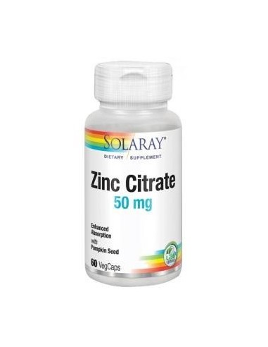 Zinc 25Mg+Semilla De Calabaza 50Mg 60Vcap. de Solaray