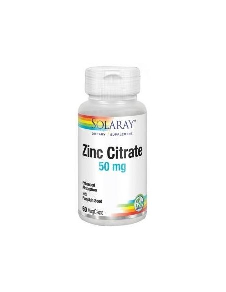Zinc 25Mg+Semilla De Calabaza 50Mg 60Vcap. de Solaray