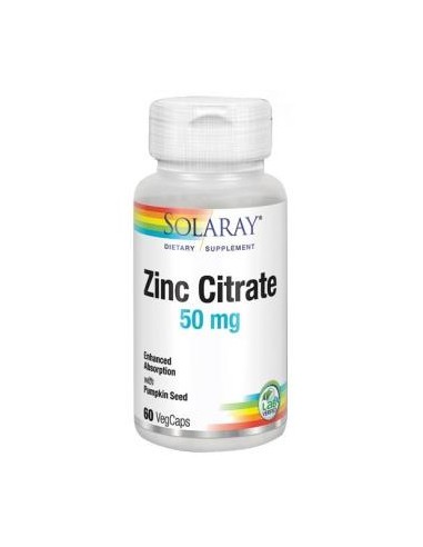 Zinc 25Mg+Semilla De Calabaza 50Mg 60Vcap. de Solaray