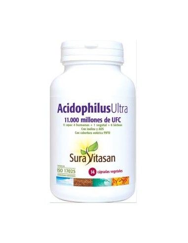 Acidophilus Ultra 14Cap. (Refrigeracion) de Sura Vitasan