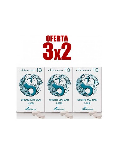 Chinasor 13 Sheng Mai San 30 Comprimidos de Soria Natural