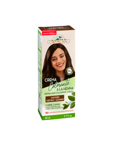 Crema Colorante cabello Castaño 80 ml de Corpore Sano