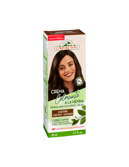Crema Colorante cabello Castaño 80 ml de Corpore Sano