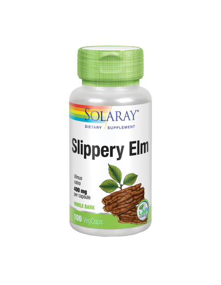 Slippery Elm Bark 400 Mg.(Olmo Americano) - 100 Vegcaps  de Solaray