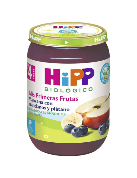 Tarrito De Manzana Con Arándano Y Plátano Bio 190 g  de Hipp