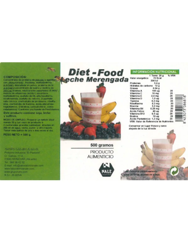 Diet Food Leche Merengada 500g Nale  Sabor Ligero y Saludable