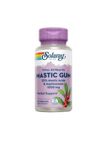 Mastic Gum 500 mg Solaray - 45 cápsulas vegetales naturales
