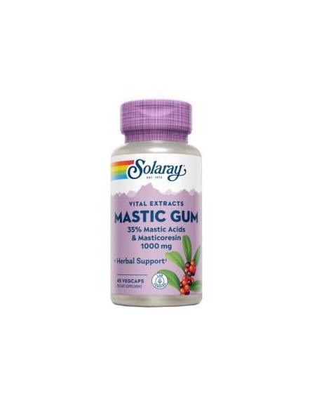 Mastic Gum 500 mg Solaray - 45 cápsulas vegetales naturales