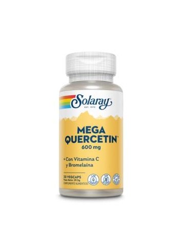 Small Mega Quercitin 600 mg Solaray - 30 cápsulas veganas